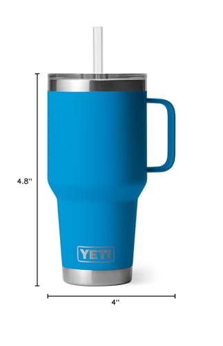 YETI Rambler Tumbler with Handle and Straw Lid, Vacuum Insulated Travel Mug, Stainless Steel