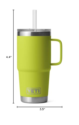 YETI Rambler Tumbler with Handle and Straw Lid, Vacuum Insulated Travel Mug, Stainless Steel