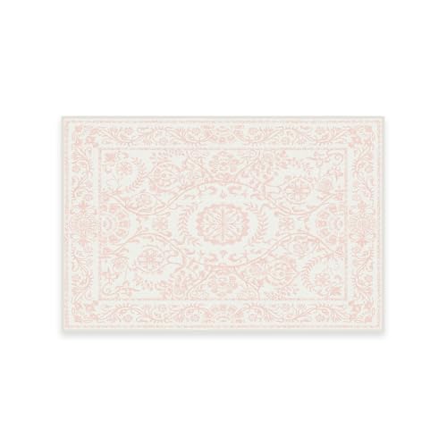 RUGGABLE Washable 2x3 Area Rug, Delphina Delft Blue, Premium Vintage Rugs for Living Room, Bedroom, Kitchen, Office, Classroom with Gripper Non Slip Pad