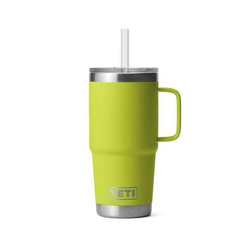 YETI Rambler Tumbler with Handle and Straw Lid, Vacuum Insulated Travel Mug, Stainless Steel