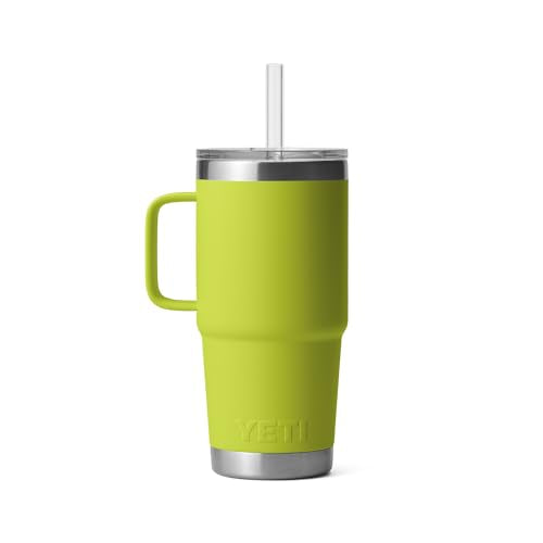 YETI Rambler Tumbler with Handle and Straw Lid, Vacuum Insulated Travel Mug, Stainless Steel