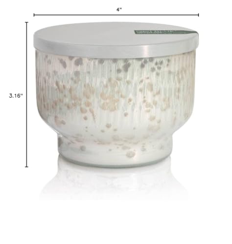 Capri Blue Holiday Mercury Jar Candle - Soy Candle Blend - Fall Candles for Home Scented with Frosted Fir, Snowy Woods, Pine & Sage - Pine Candle for Holiday Decor - Signature (Crystal Pine, 19 oz)