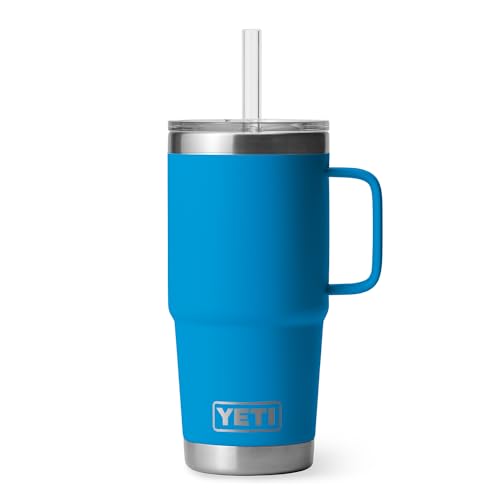 YETI Rambler Tumbler with Handle and Straw Lid, Vacuum Insulated Travel Mug, Stainless Steel