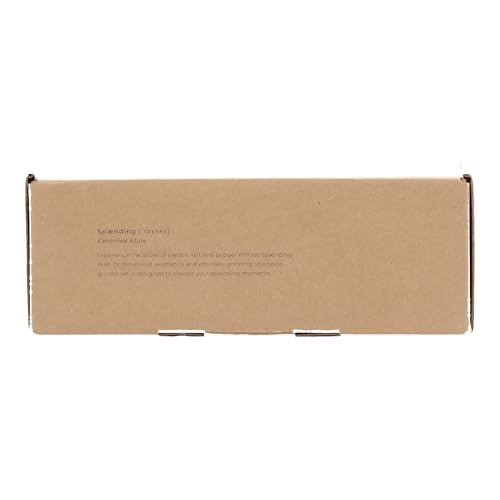 LARS NYSØM Electric Salt and Pepper Grinder Set I Automatic Salt and Pepper Mills with Adjustable Ceramic Grinder I USB Rechargeable Electric Spice Grinder Set (Almond Beige)