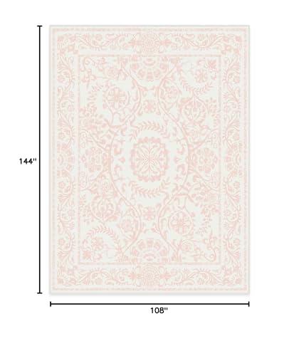 RUGGABLE Washable 2x3 Area Rug, Delphina Delft Blue, Premium Vintage Rugs for Living Room, Bedroom, Kitchen, Office, Classroom with Gripper Non Slip Pad
