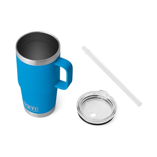 YETI Rambler Tumbler with Handle and Straw Lid, Vacuum Insulated Travel Mug, Stainless Steel