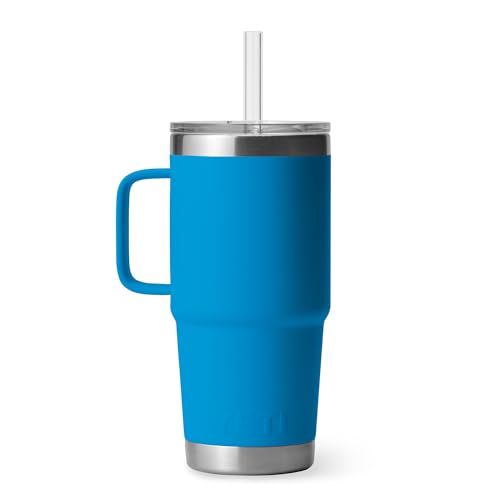 YETI Rambler Tumbler with Handle and Straw Lid, Vacuum Insulated Travel Mug, Stainless Steel