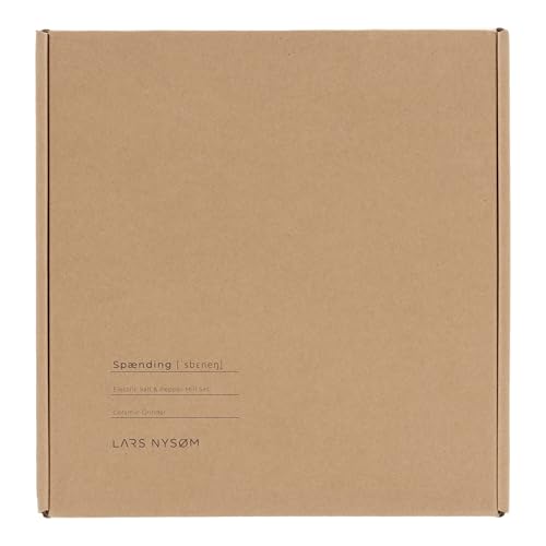 LARS NYSØM Electric Salt and Pepper Grinder Set I Automatic Salt and Pepper Mills with Adjustable Ceramic Grinder I USB Rechargeable Electric Spice Grinder Set (Almond Beige)