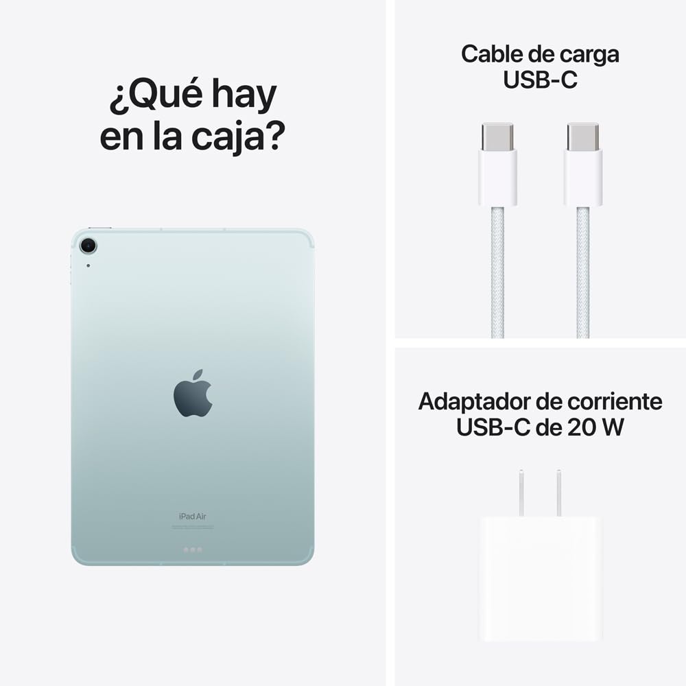 Apple iPad Air 11-inch (M2): Liquid Retina Display, 128 GB, Landscape 12MP Front Camera/12MP Back Camera, Wi-Fi 6E, Touch ID — Blue