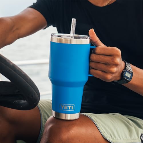 YETI Rambler Tumbler with Handle and Straw Lid, Vacuum Insulated Travel Mug, Stainless Steel