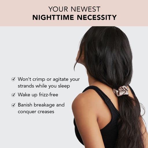 Kitsch 5 Count Velvet Hair Scrunchies for Women - Hair Ties for Thick Hair, Girls, Women, Cute Scrunchies, Soft Hair Accessories, Blush/Mauve