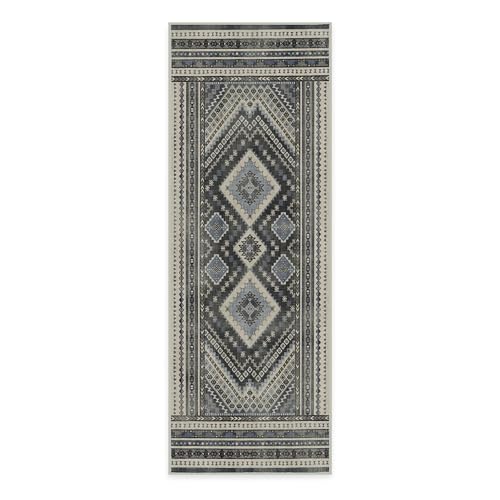 RUGGABLE Kaden Washable Rug - Perfect Vintage Area Rug for Living Room Bedroom Kitchen - Pet & Child Friendly - Stain & Water Resistant - Amber Red 3&