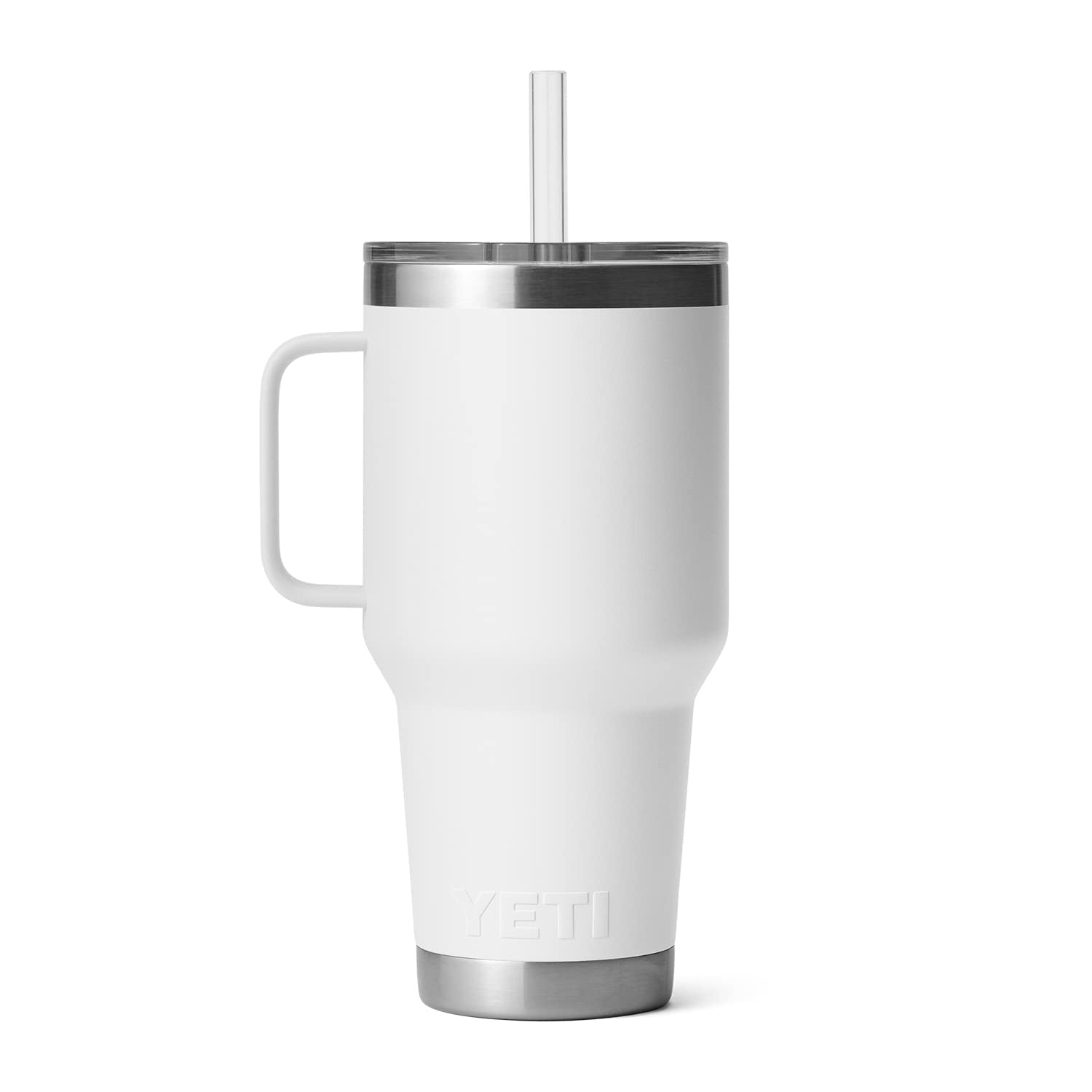 YETI Rambler Tumbler with Handle and Straw Lid, Vacuum Insulated Travel Mug, Stainless Steel