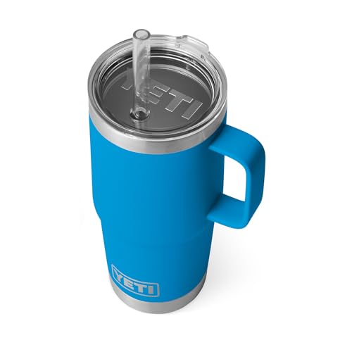 YETI Rambler Tumbler with Handle and Straw Lid, Vacuum Insulated Travel Mug, Stainless Steel