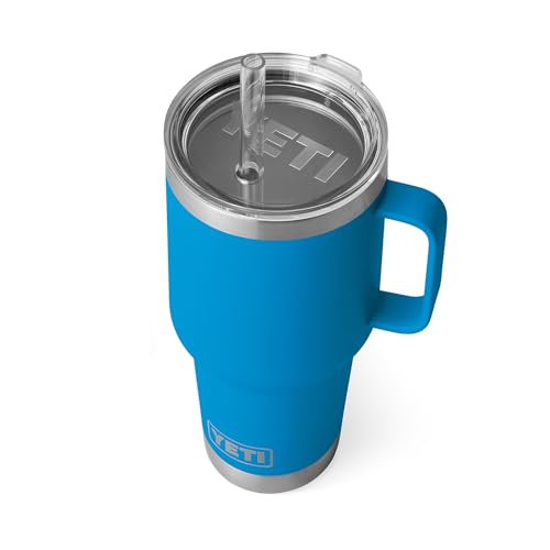 YETI Rambler Tumbler with Handle and Straw Lid, Vacuum Insulated Travel Mug, Stainless Steel
