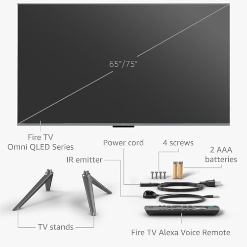 Amazon Fire TV 50" Omni QLED Series 4K UHD smart TV, Dolby Vision IQ, Fire TV Ambient Experience, local dimming, hands-free with Alexa
