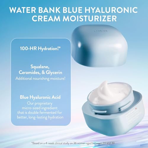 LANEIGE Icons To Go & Besties Set: Water Bank Cream, Cream Skin, Water Sleeping Mask, Lip Sleeping Mask, Hyaluronic Acid, Squalane, Coconut Oil, Vitamin C, Travel Friendly