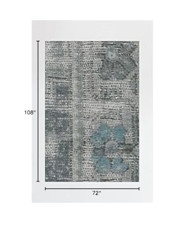 RUGGABLE Zinnia Runner Rug - Perfect Boho Washable Rug for Entryway Hallway Kitchen - Pet & Child Friendly - Stain & Water Resistant - Grey 2.5&