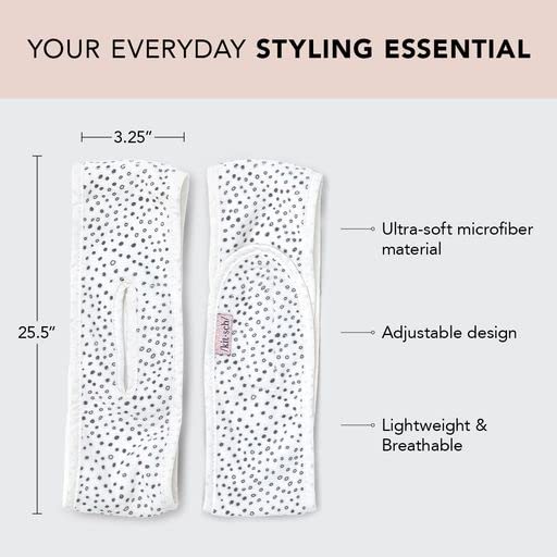 Kitsch Spa Multifunctional Microfiber Headband - Facial Skincare and Hair Band for Makeup Application, Face Washing | Micro Dot Design