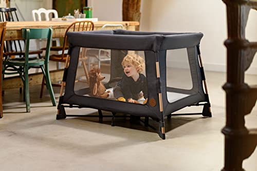 Maxi-Cosi Swift Baby Playpen with Mat, Baby Play Yards, Pack and Play with Bassinet - Portable Playpen for Babies and Toddlers, Classic Oat