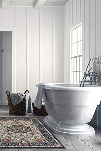 RUGGABLE Sima Washable Rug - Perfect Vintage Area Rug for Living Room Bedroom Kitchen - Pet & Child Friendly - Stain & Water Resistant - Royal Blue 2&