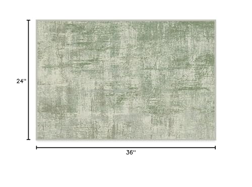 RUGGABLE Impasto Washable Rug - Perfect Modern Area Rug for Living Room Bedroom Kitchen - Non-Slip, Pet & Child Friendly, Stain & Water Resistant - Durable - Sage Green 3&