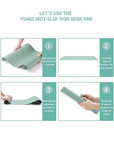 Non-Slip Desk Pad,Mouse Pad,Waterproof PVC Leather Desk Table Protector,Ultra Thin Large Desk Blotter, Easy Clean Laptop Desk Writing Mat for Office Work/Home/Decor(Pink, 23.6" x 13.7")