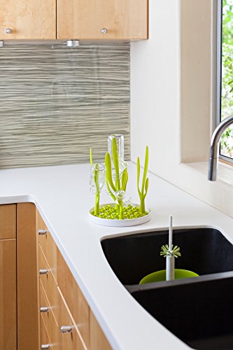 Boon DESERT Baby Bottle Countertop Drying Rack, Green, 1.0 Pound