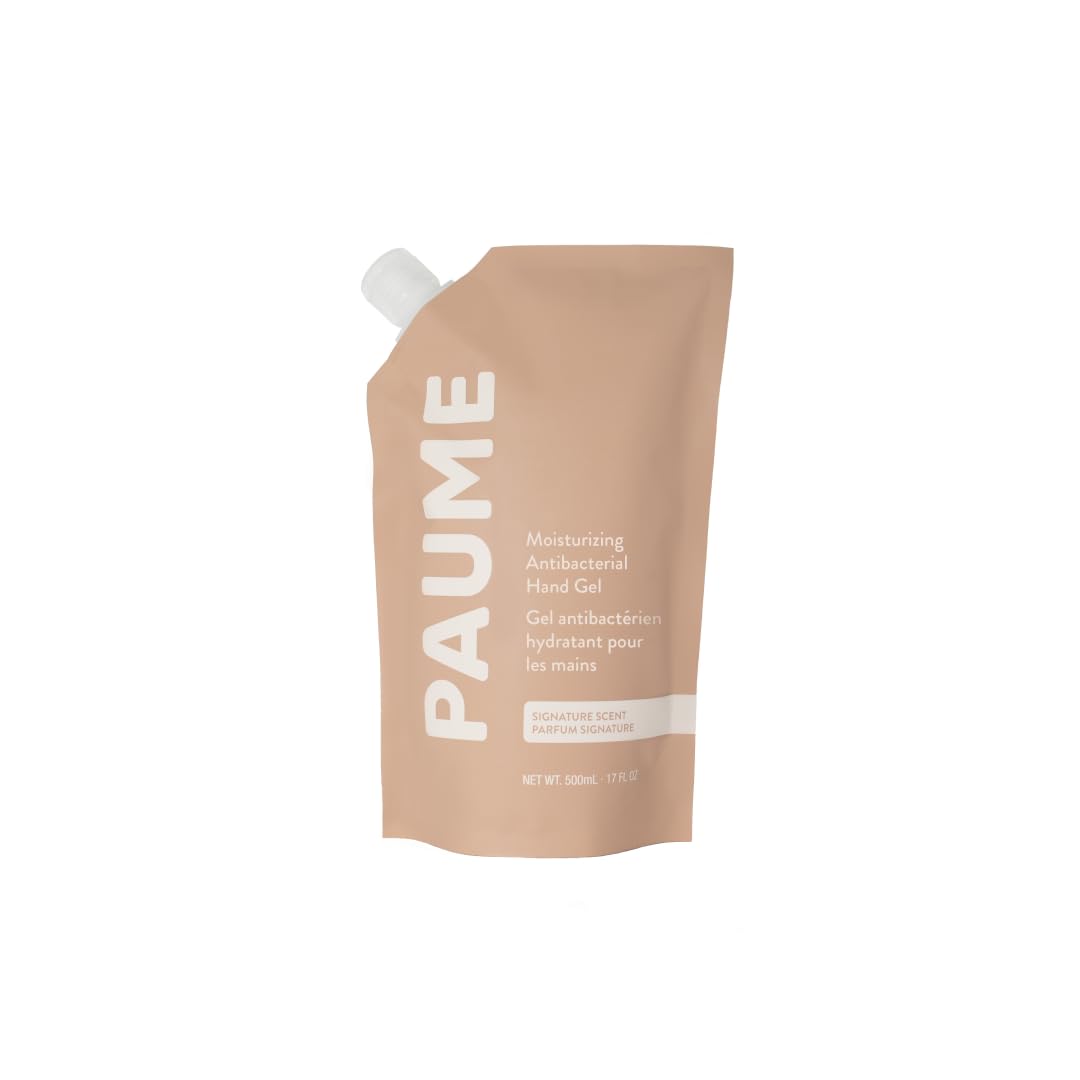 PAUME Antibacterial Gel Refillable Bag 17oz | Silicon & Paraben Free, No Artificial Fragrances & Vegan (Refill)