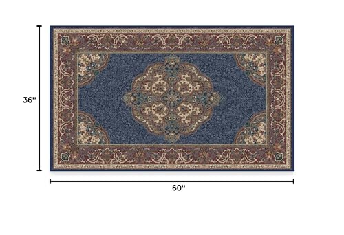 RUGGABLE Disney Traditional Mickey Mouse Washable Rug - Perfect Area Rug for Nursery Playroom Kids Room - Pet & Child Friendly - Stain & Water Resistant - Damask Grey 3&