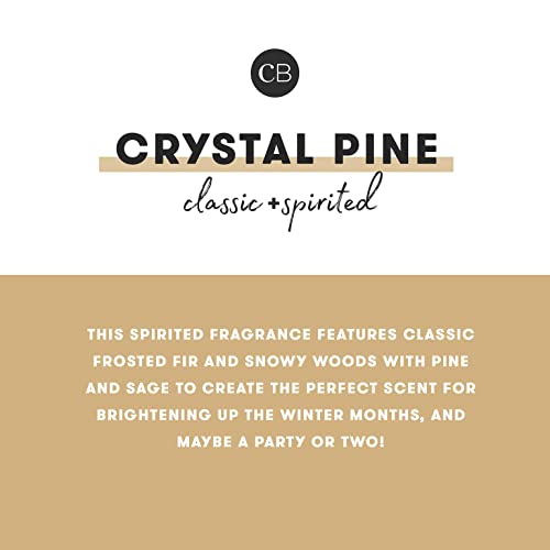 Capri Blue Holiday Mercury Jar Candle - Soy Candle Blend - Fall Candles for Home Scented with Frosted Fir, Snowy Woods, Pine & Sage - Pine Candle for Holiday Decor - Signature (Crystal Pine, 19 oz)