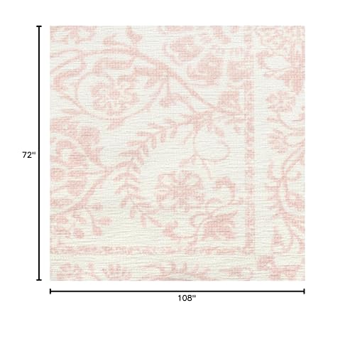 RUGGABLE Washable 2x3 Area Rug, Delphina Delft Blue, Premium Vintage Rugs for Living Room, Bedroom, Kitchen, Office, Classroom with Gripper Non Slip Pad