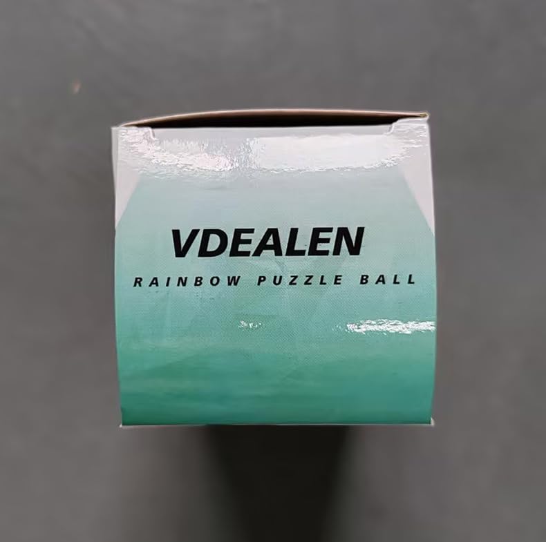 Vdealen Magic Rainbow Puzzle Ball- Fidget Ball Puzzle Game- Brain Teaser Toy for Boys & Girls- Birthday Party Christmas Easter Gift Stocking Stuffers Toy for Kids Teens Adults- 2 Pack