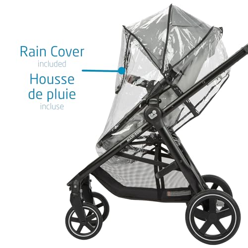 Maxi-Cosi Zelia Max 5-in-1 Modular Travel System, Carraige mode, Reversible toddler seat, Use from birth, Mico infant car seat (included), Polished Pebble