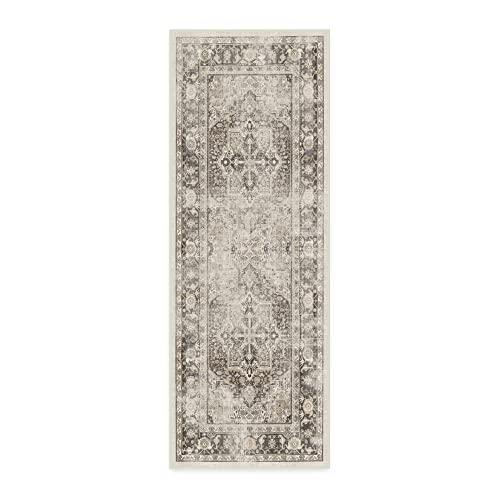 RUGGABLE Kamran Washable Rug - Perfect Vintage Area Rug for Living Room Bedroom Kitchen - Pet & Child Friendly - Stain & Water Resistant - Hazel 5&