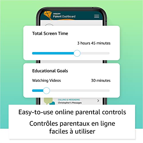 Amazon Fire 7 Kids tablet, ages 3-7. Top-selling 7" kids tablet on Amazon - 2022 | ad-free content with parental controls included, 10-hr battery, 16 GB, Purple
