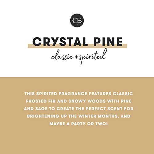 Capri Blue Holiday Mercury Jar Candle - Soy Candle Blend - Fall Candles for Home Scented with Frosted Fir, Snowy Woods, Pine & Sage - Pine Candle for Holiday Decor - Signature (Crystal Pine, 19 oz)