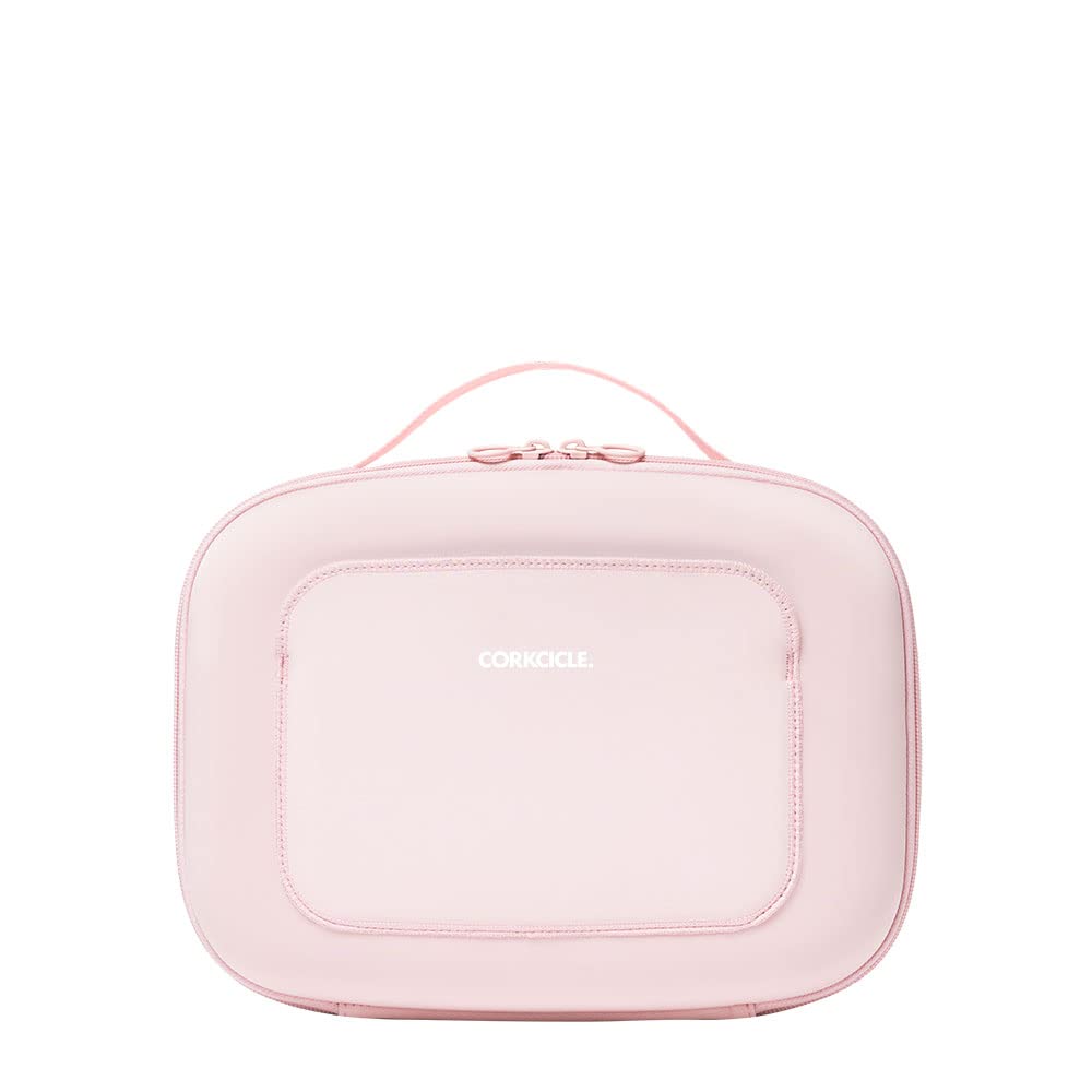 Corkcicle Crushproof Cooler Lunch Box, Reuseable Water Resistant Insulated Lunch Box, Perfect for Traveling with Wine, Beer, Ice Packs, and Lunches, Rose Quartz Neoprene, Back to School