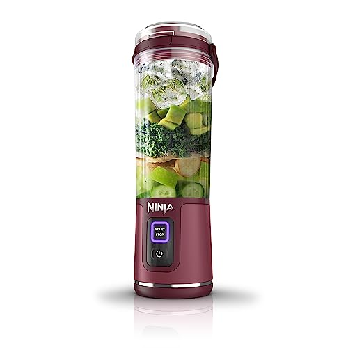 Ninja Blast Portable Blender, Cordless, 18oz. Vessel, Personal Blender For-Shakes and Smoothies, BPA Free, Leakproof-Lid and Sip Spout, USB-C Rechargeable, Dishwasher Safe Parts, Tinted Pink, BC151PK