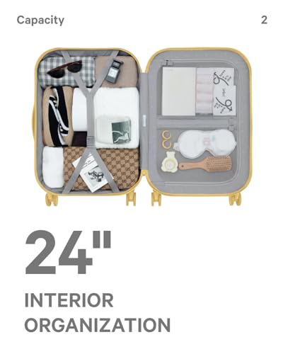 artrips Luggage with 8 Spinner Wheels,Lightweight Hardside Suitcase with Cover Protector,PC Hardshell Luggage,Travel Suitcase with Bread Design,TSA Lock,20/24/28inch