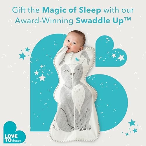 Love to Dream Swaddle UP, Baby Sleep Sack, Self-Soothing Swaddles for Newborns, Improves Sleep, Snug Fit Helps Calm Startle Reflex, New Born Essentials for Baby, 5-8.5 lbs, Sand Dollar