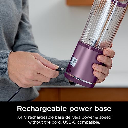 Ninja Blast Portable Blender, Cordless, 18oz. Vessel, Personal Blender For-Shakes and Smoothies, BPA Free, Leakproof-Lid and Sip Spout, USB-C Rechargeable, Dishwasher Safe Parts, Tinted Pink, BC151PK