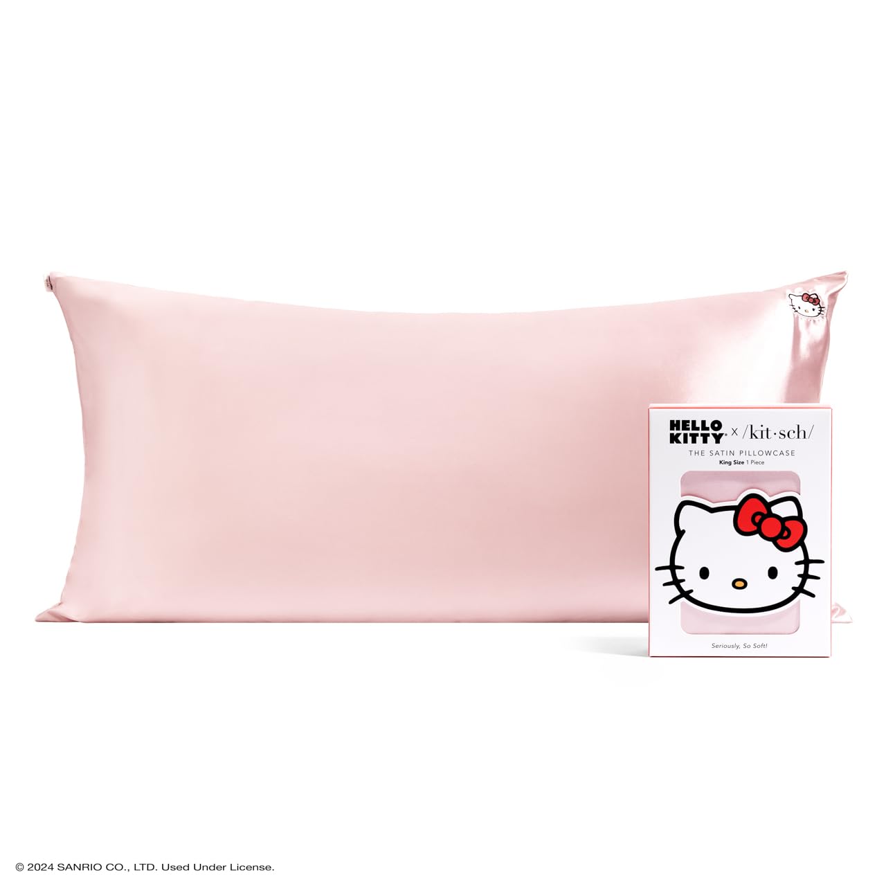 Kitsch Satin Pillowcase with Zipper for Hair & Skin, Softer Than Silk Pillow Cases Queen, Smooth Pillow Covers, Machine Washable, Wrinkle-Free, Cooling Satin Pillow Cases Standard Size 19"x26", Ivory