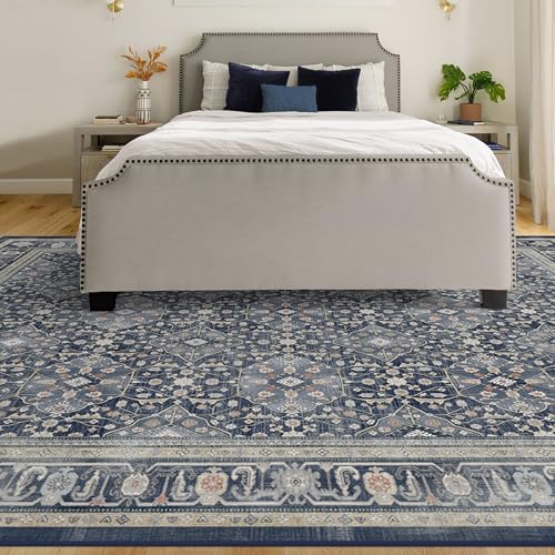 RUGGABLE – Alessia Dark Wood – Machine Washable Area Rug – Pet & Child Friendly – Stain & Water Resistant – Non-Slip – 5&