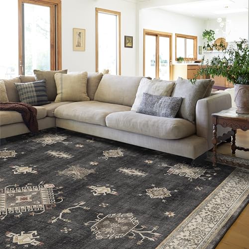 RUGGABLE – Verena Dark Wood – Machine Washable Runner Rug – Pet & Child Friendly – Stain & Water Resistant – Non-Slip – 2.5&