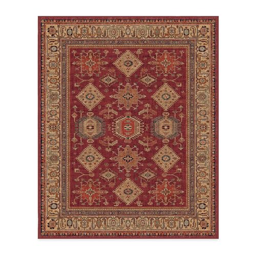 RUGGABLE – Cambria Ruby – Machine Washable Runner Rug – Pet & Child Friendly – Stain & Water Resistant – Non-Slip – 2.5&