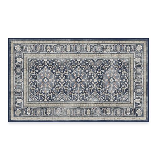 RUGGABLE – Alessia Dark Wood – Machine Washable Area Rug – Pet & Child Friendly – Stain & Water Resistant – Non-Slip – 5&