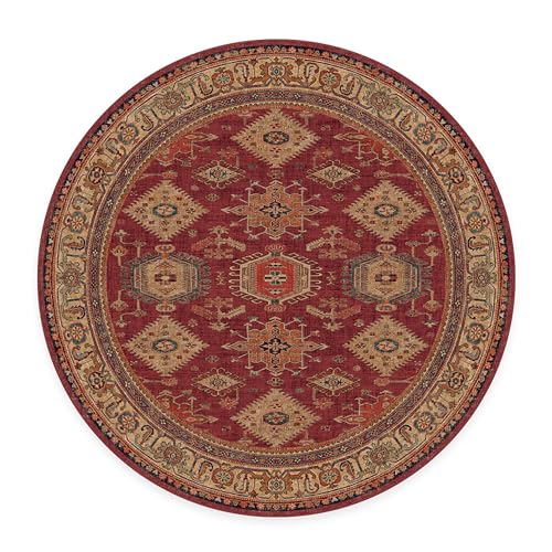 RUGGABLE – Cambria Ruby – Machine Washable Runner Rug – Pet & Child Friendly – Stain & Water Resistant – Non-Slip – 2.5&