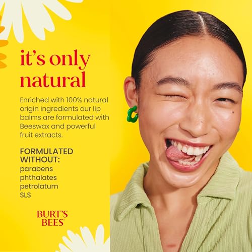 Burt’s Bees Christmas Gifts, 4 Lip Balm Stocking Stuffers Products, Beeswax Bounty Classic Set - Original Beeswax Moisturizing Lip Balm (4-Pack)