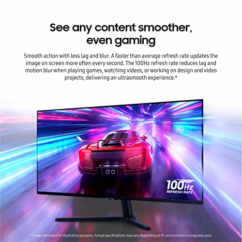 SAMSUNG 34-Inch ViewFinity S65TC Series Ultra-WQHD 1000R Curved Computer Monitor, HDR10, 100Hz, AMD FreeSync, Thunderbolt 4, Height Adjustable Stand, Built-in Speakers, Eye Care, LS34C650TANXGO, 2024